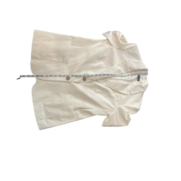 J.Crew Womens Relaxed Fit Ivory Blazer Cotton/Linen Blend size 8 - Picture 11 of 11